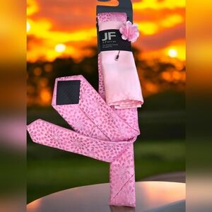 JF J.Ferrar Set Tie Pocket Square Lapel Pin Men